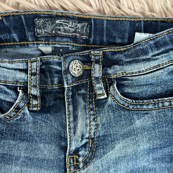 Girls Silver Jeans - Picture 2 of 3